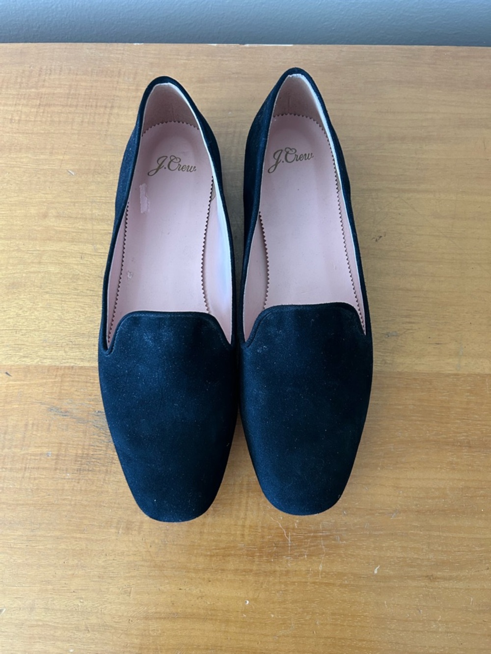J.Crew Women’s Black Suede Smoking Slipper Size 9.5 Flats Office Work Preppy